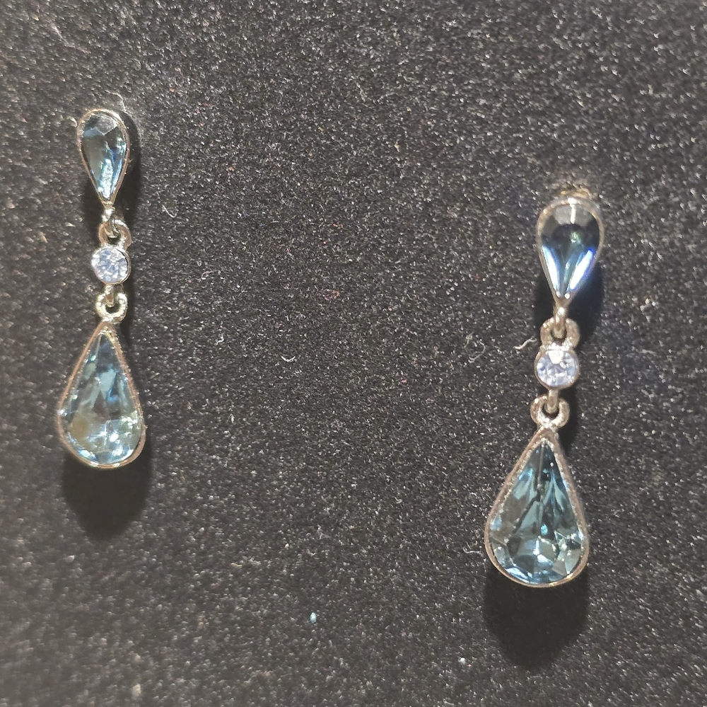 Givenchy Blue Drop Earrings - image 4